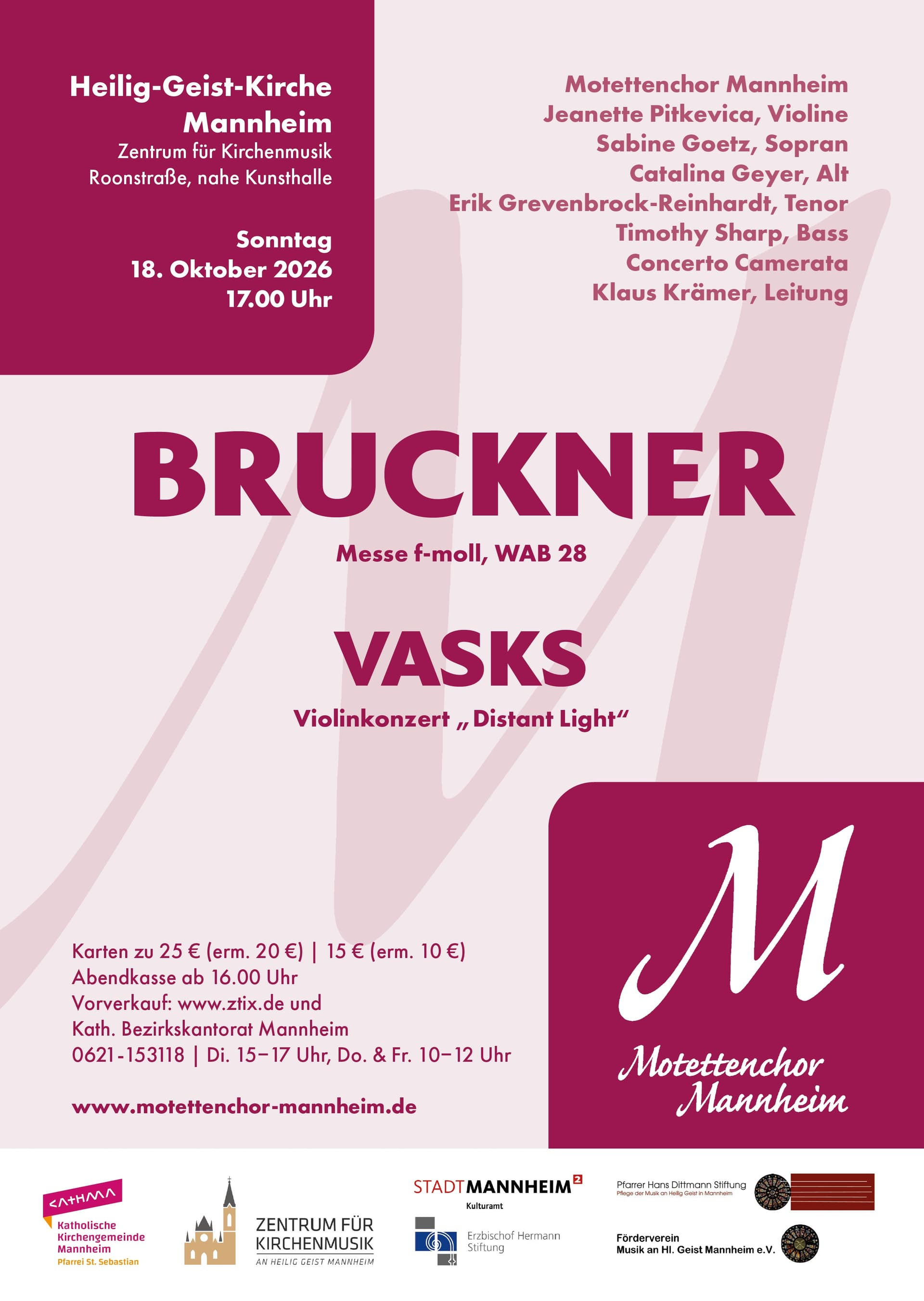 Das Plakat mit den Konzertinformationen wird abgebildet