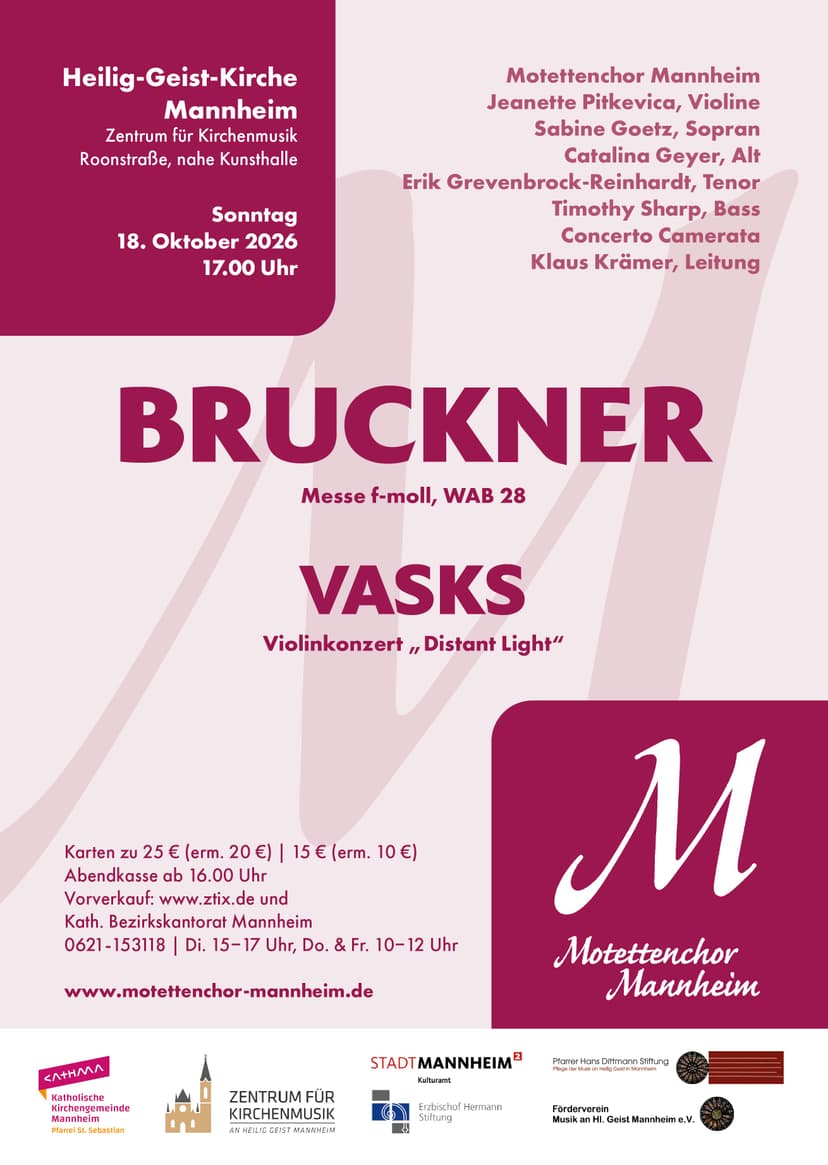 Das Plakat mit den Konzertinformationen wird abgebildet