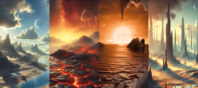 Künstlerische Darstellung (NASA). Sowie darauf basierende Collage mit Dall-E (OpenAI):  Angelique Kahle.