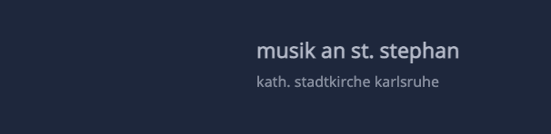Kantorat St. Stephan Karlsruhe